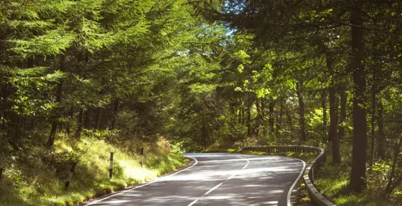 Winding UK country road